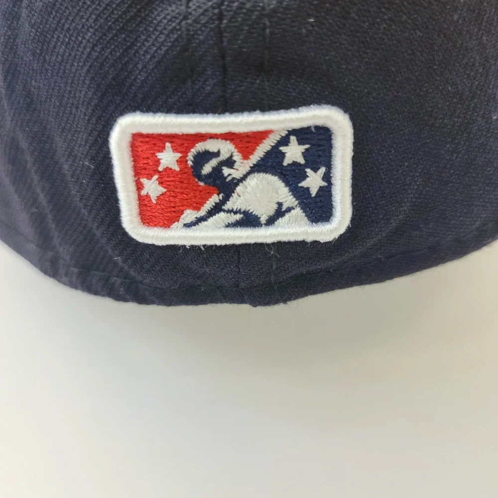 New Era 59FIFTY Omaha Royals MiLB Fitted Hat 7 1/8 Navy Blue Wool Baseball Cap‎
